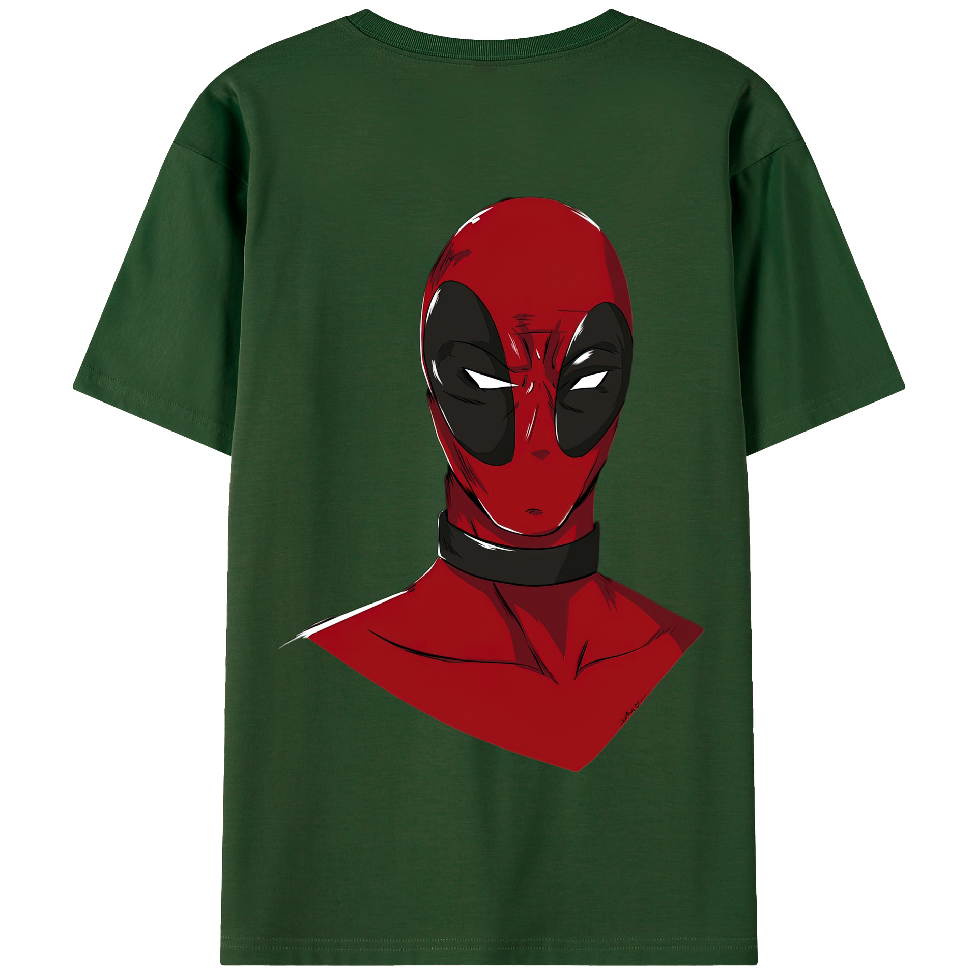 （画像用） Deadpool デッドプール 綿100％半袖Tシャツ（背面プリント）
